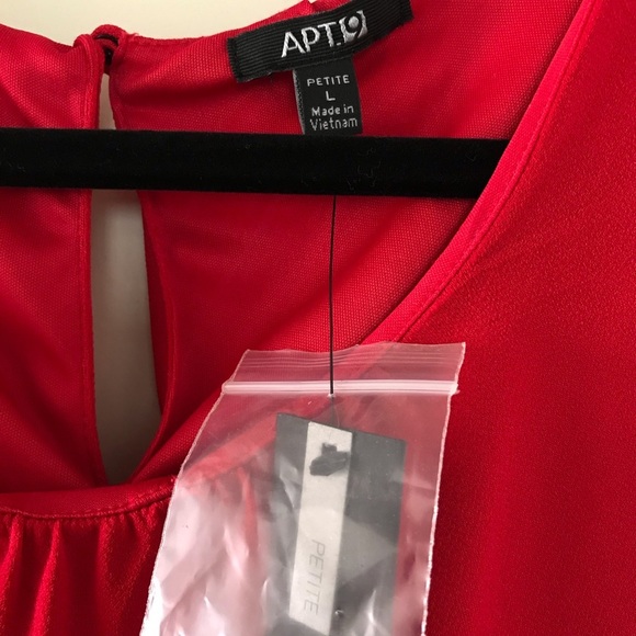 Apt. 9 Lace Hem Scoopneck Tank (Tango Red) - Picture 4 of 4